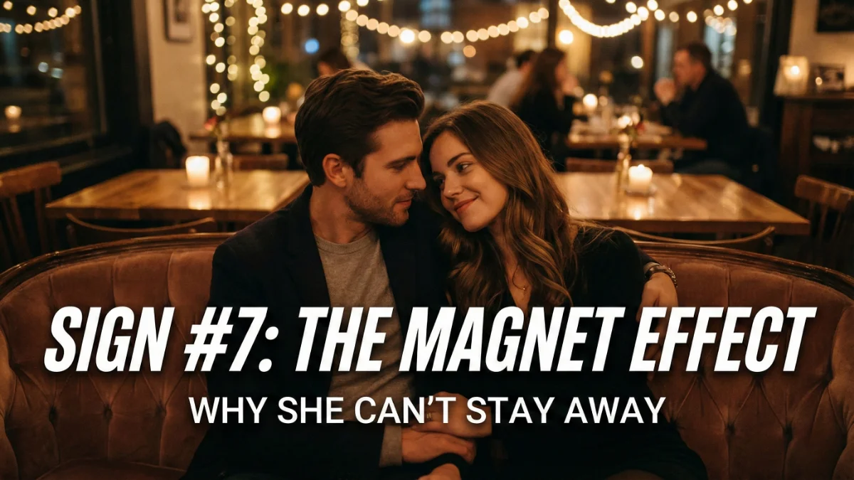 A girl sitting very close to a guy, representing the Magnet Effect and physical signs of attraction.