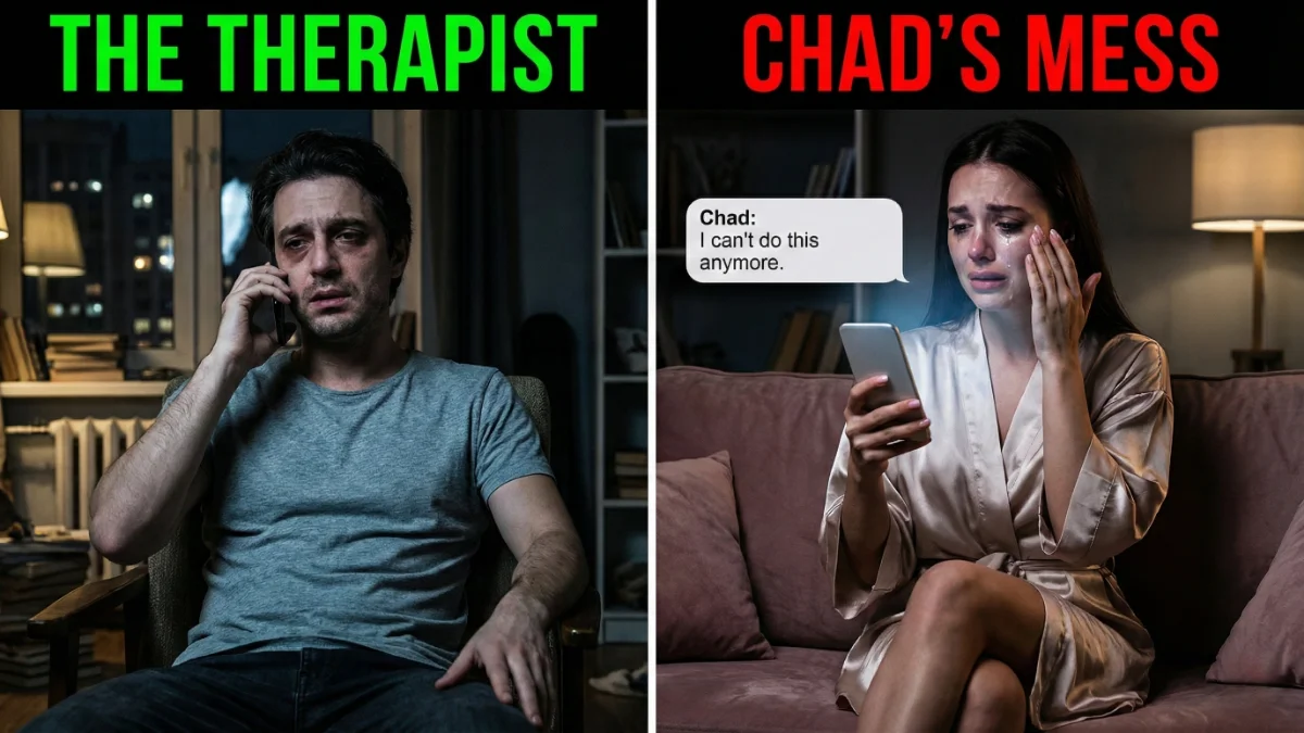 Guy listening to girl complain about other men vs Girl crying over bad boy.