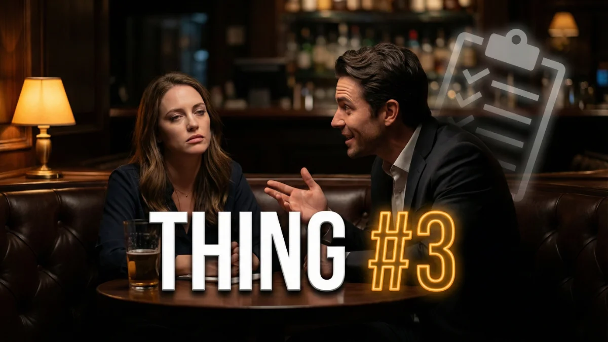 Man boring his date by asking too many interview questions